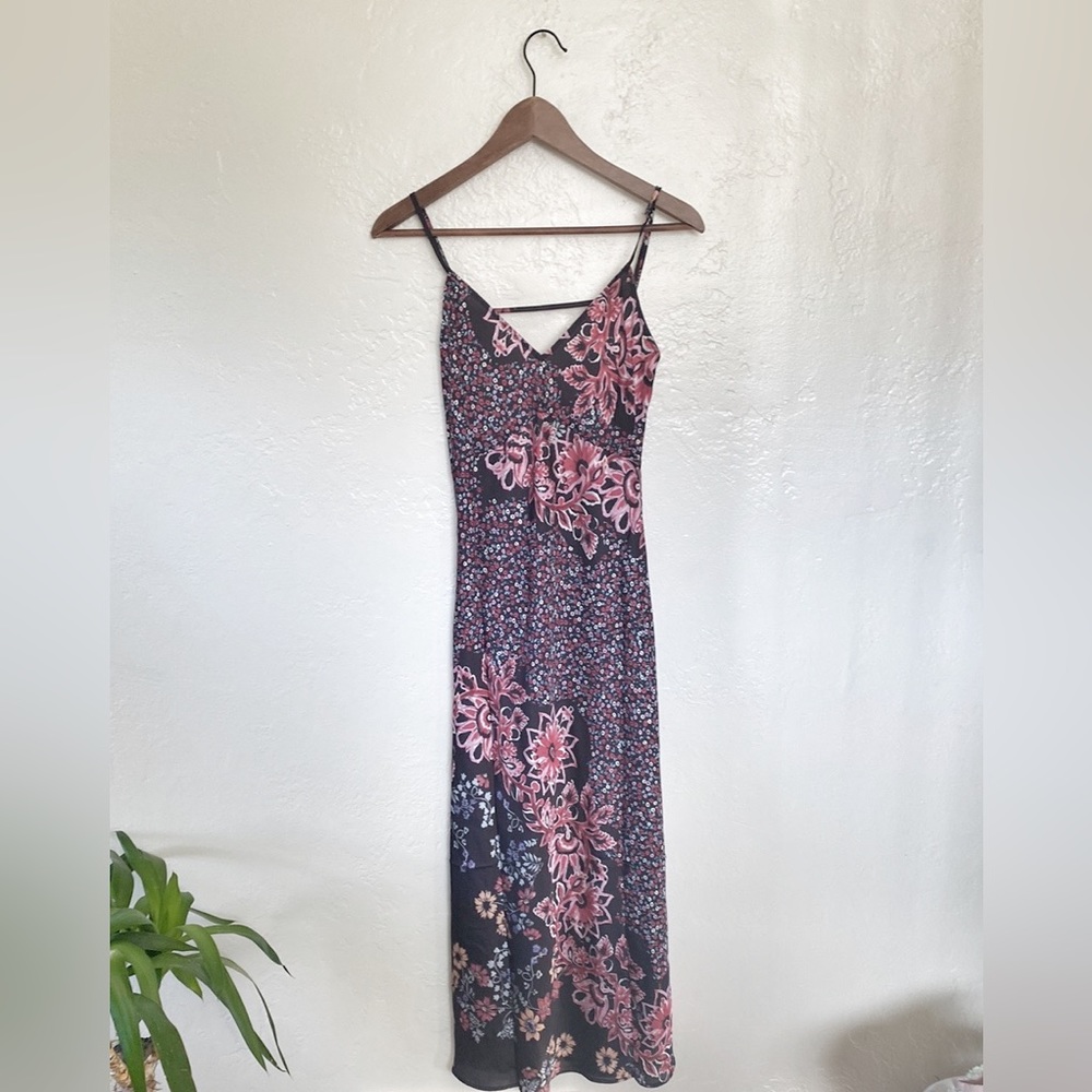 Free People✨Your Better Side Slip Dress- Black Combo - Picture 2 of 13
